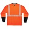 Ergodyne Long Sleeve Hi-Vis Shirt, 100% polyester, Orange, L-Long 8281BK - alternate 2